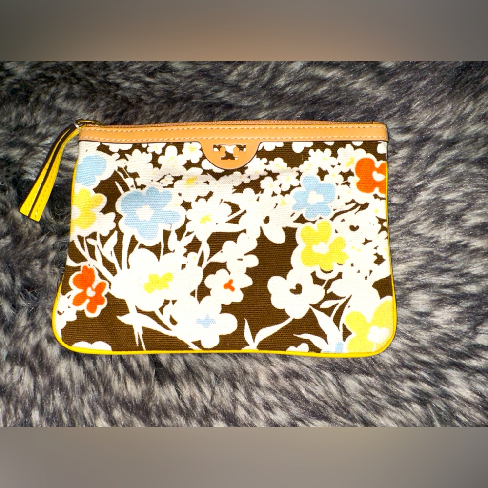 Tory Burch Reverie Floral Print Canvas Pouch